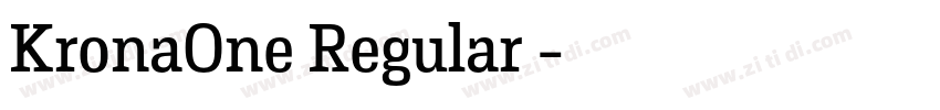 KronaOne Regular◆字体转换